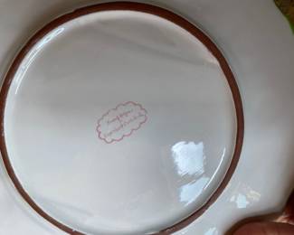 Green, Pink & Blue Kimberly Hodges Ceramic Dinner Plate