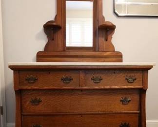 STUNNING MARBLE TOP DRESSER! Priced to move!