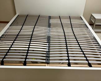 Here is a terrific King Size Bed Frame! No mattress, but ready to go into any decor! 