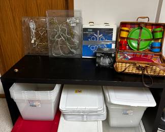 The basement is filled with wire shelving units filled with Holiday items, Sporting Goods and MORE! 