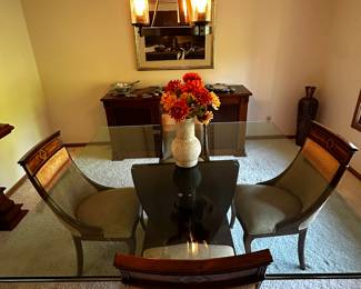 The largest glass top table I have ever seen! 