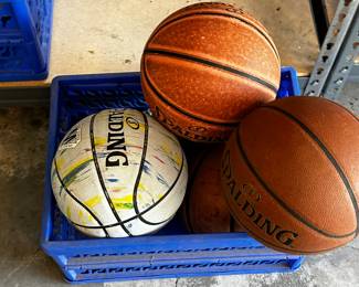 There are LOTS of balls! Football, Tennis, Soccer, baseball etc...