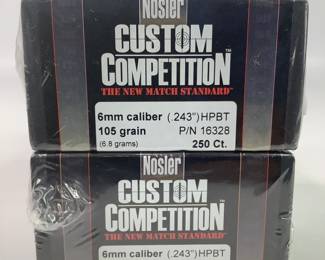 Nosler Custom Competition 6mm Cal Bullets