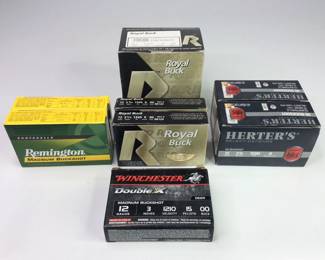 Assorted Winchester, Herter's, Remington, and Royal Buck Shotgun Shells
