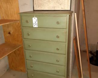 tall chest of drawers, basement back room