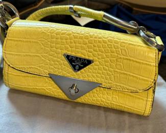 Prada - Vintage Yellow Crocodile