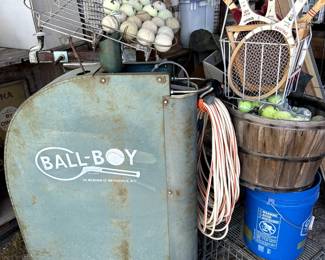 "BALL BOY" Tennis Ball Machine, that served Clint Eastwood & Pancho Gonzales at Arizona Tennis Camp!