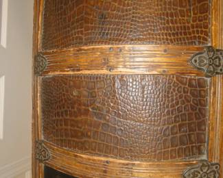 Alligator skin storage trunk
