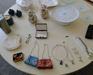 Small amount of jewelry, and other classic pieces.  The drink mug (silver)  on the left, photo bombed the picture, and is not for sale.