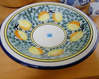 Large shallow serving bowl