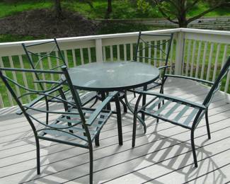 Outdoor patio set, table and chairs,
