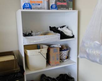 Shelving, and shoes