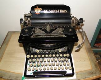Vintage typewriter, and just in case you missed it, L.C. Smith and Brothers is the creator
