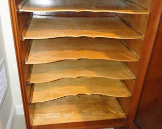 With lots of storage shelves