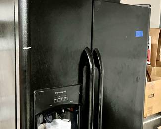 Black side by side refrigerator
