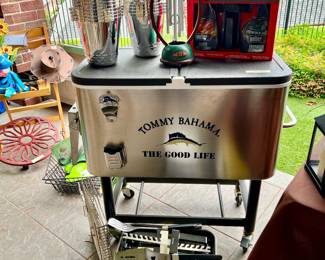Tommy Bahama rolling cooler