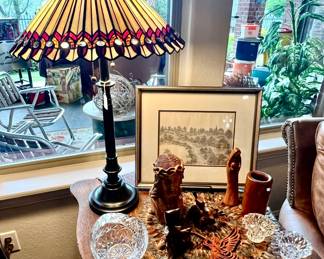 Tiffany style stained glass lamp