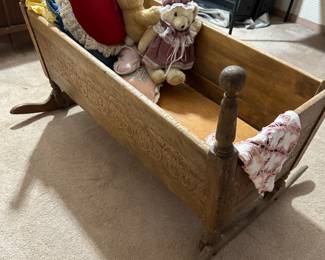 Antique Wood Cradle