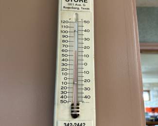 White Auto Store Thermometer 
