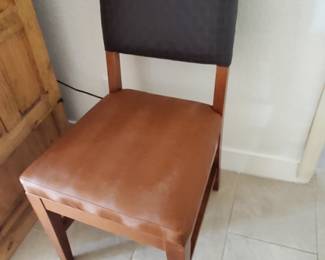 Chairs are solid and textured leather