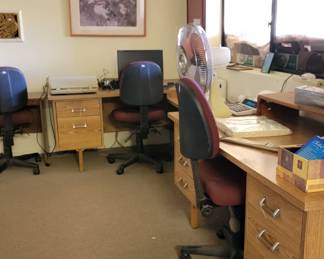 office desks and supplies