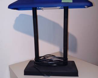 Blue glass desk lamp