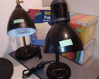 Black adjustable desk lamps