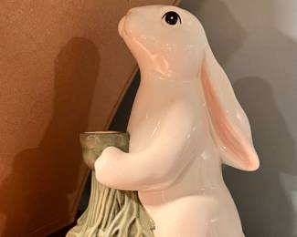 Pair of Dept. 56 Rabbit candle holders