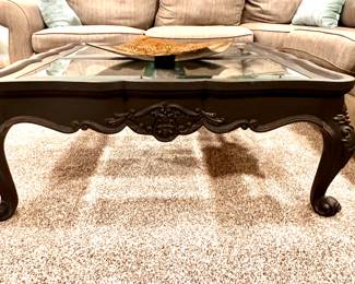 Black painted coffee table - 40” x 40”