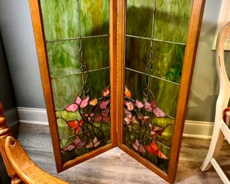 Double panel stain glass - hand made 