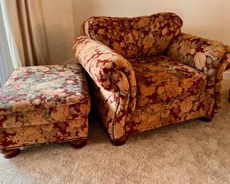 Walter E. Smithe chair & ottoman 