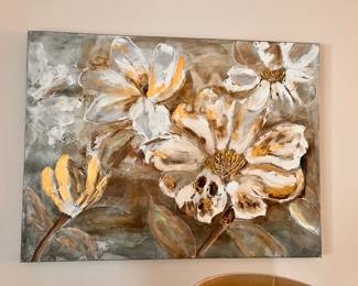 Large canvas floral wall art