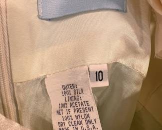 Girls size 10 - Eve & Ellie 100% silk lining, 100% Acetate net 