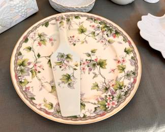Cake plate w/matching server 