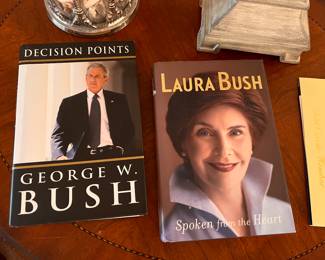 George W. Bush - “Decision Points”  book and Laura Bush – Spoken From The Heart” book
W/cert. 