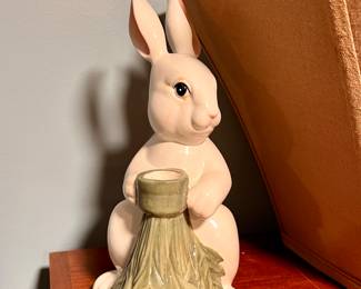Pair of Dept. 56 Rabbit candle holders