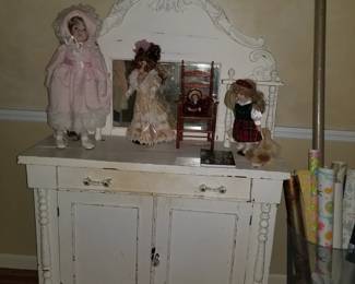 Antique Dresser , Dolls
