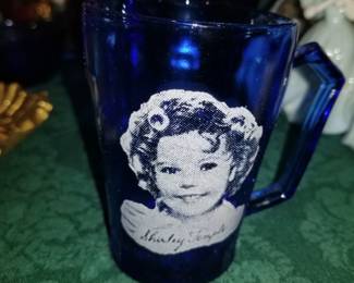 Vintage Shirley Temple Blue Cobalt Glass
