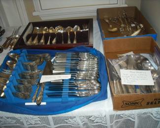 King Richard sterling by Towle.  20 place settings. Plus many serving pieces.