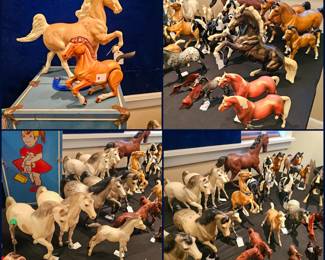 1960s model horses by Breyer, Hartland, et al.
