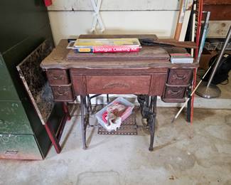 Antique Singer sewing machine table
