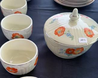 Vintage candy dish and tea cups