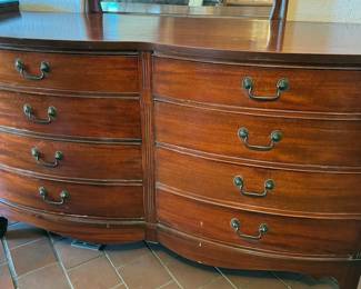 Semi-vintage bedroom dresser/secretary with mirror