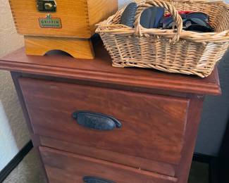 End tables, shoe shining kit