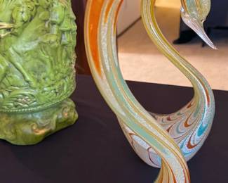 Glass swans