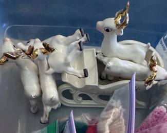 White ceramic reindeer