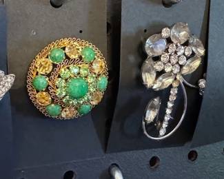 Vintage costume jewelry (pins, earrings, necklaces)