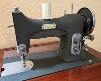 White Rotary vintage sewing machine cabinet