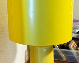 Various lamps from different eras, including MCM yellow lamp + shade