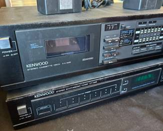 Kenwood stereo system with turntable and 6 CD changer
